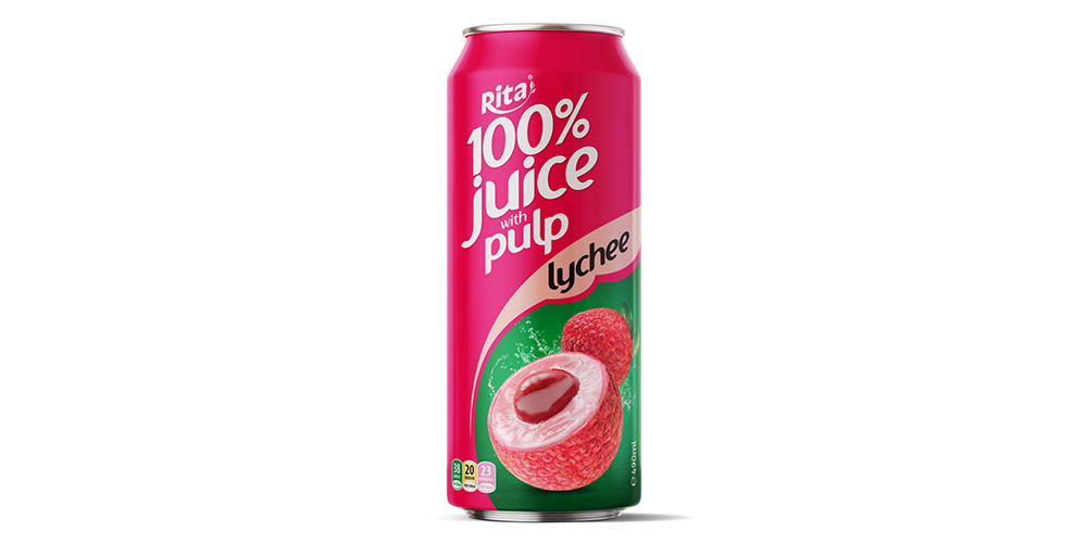 Supplier Natural Lychee Juice Drink 500ml Can